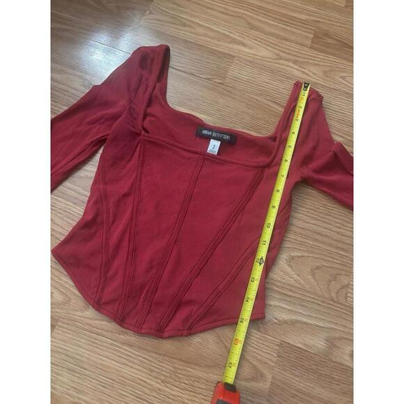 Urban Outfitters Corset Cropped Long Sleeve Top Size Small - Picture 5 of 9